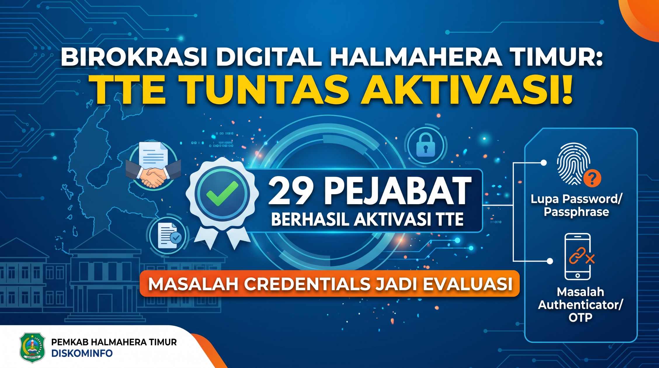 Proyeksi Birokrasi Digital Halmahera Timur: 29 Pejabat Tuntas Aktivasi TTE, Masalah Credentials Jadi Evaluasi